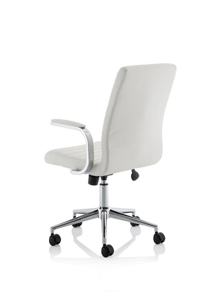 Ezra Executive White Leather Chair Image 14