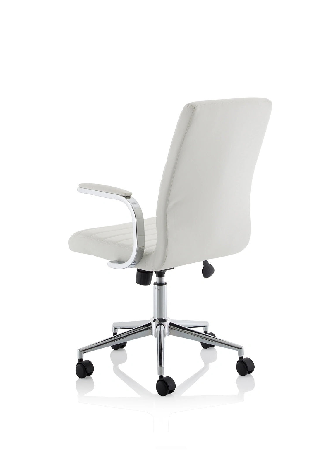 Ezra Executive White Leather Chair Image 14