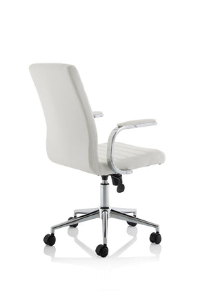 Ezra Executive White Leather Chair Image 15