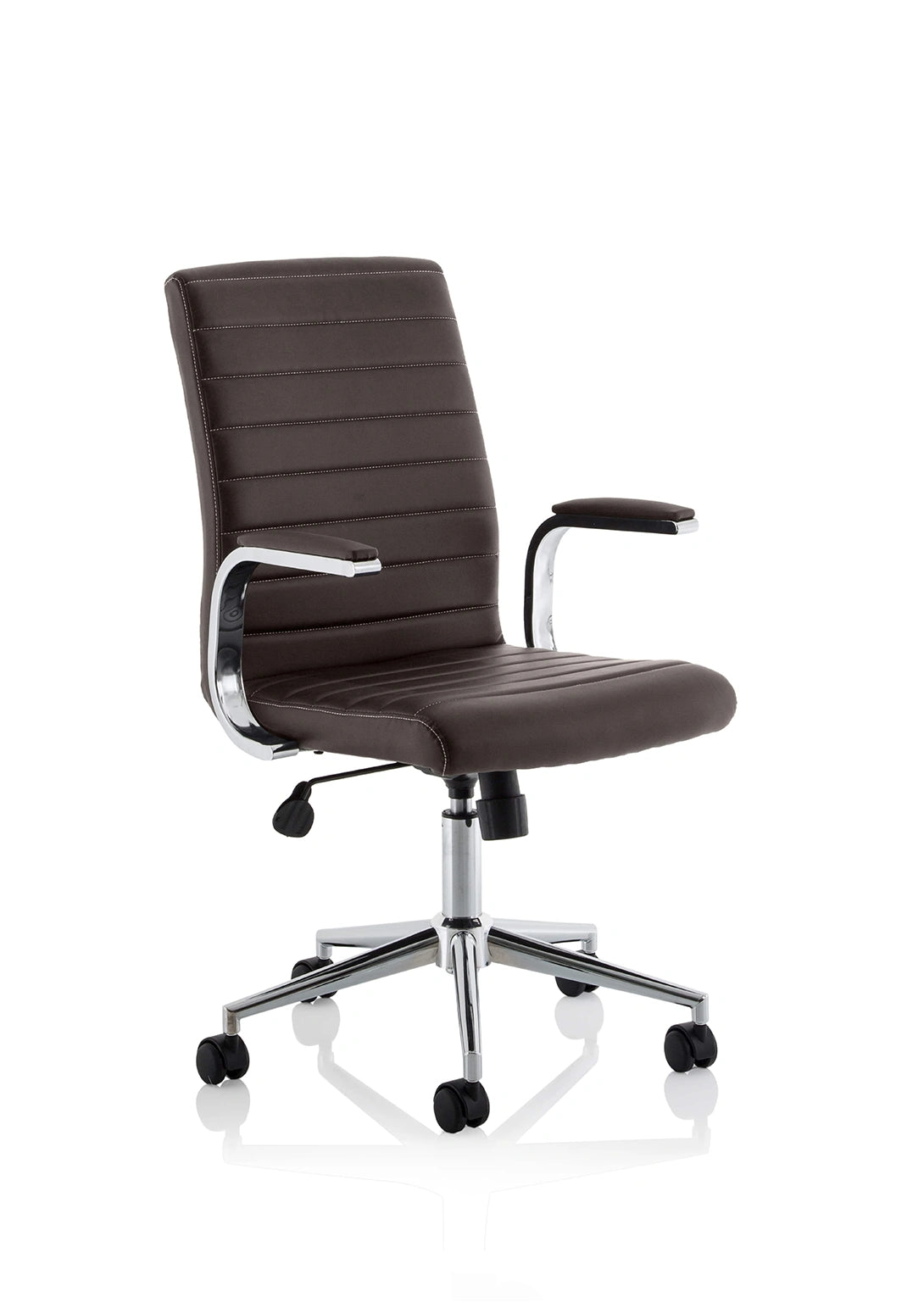 Ezra Medium Back Leather Executive Office Chair With Arms EX000188 1