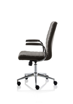 Ezra Medium Back Leather Executive Office Chair With Arms EX000190 5