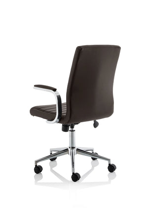 Ezra Medium Back Leather Executive Office Chair With Arms EX000190 6