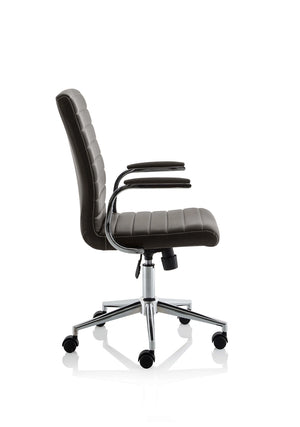 Ezra Medium Back Leather Executive Office Chair With Arms EX000190 9