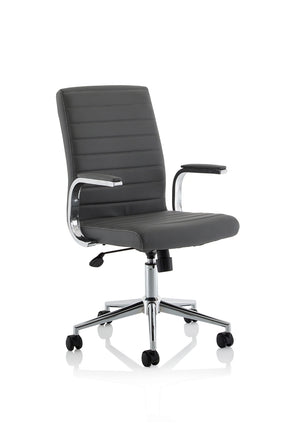 Ezra Medium Back Leather Executive Office Chair With Arms EX000245 2