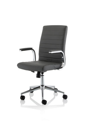 Ezra Medium Back Leather Executive Office Chair With Arms EX000245 4