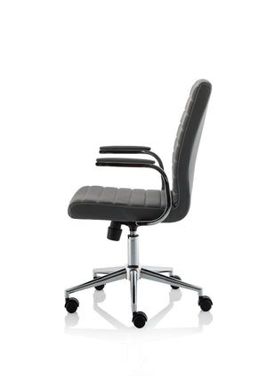 Ezra Medium Back Leather Executive Office Chair With Arms EX000245 5