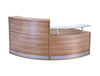 Fhr Lhr Elite 2 Section Semi Circle Reception Unit In Walnut