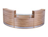 Fhr Lhr Fhr Elite 3 Section Semi Circle Reception Unit In Walnut