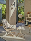 Fat Frank Lounge Chair with Footrest and Floor Lamp in Living Room Setting