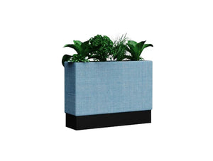 Fearne Low Planter with Plinth w Wood Trim