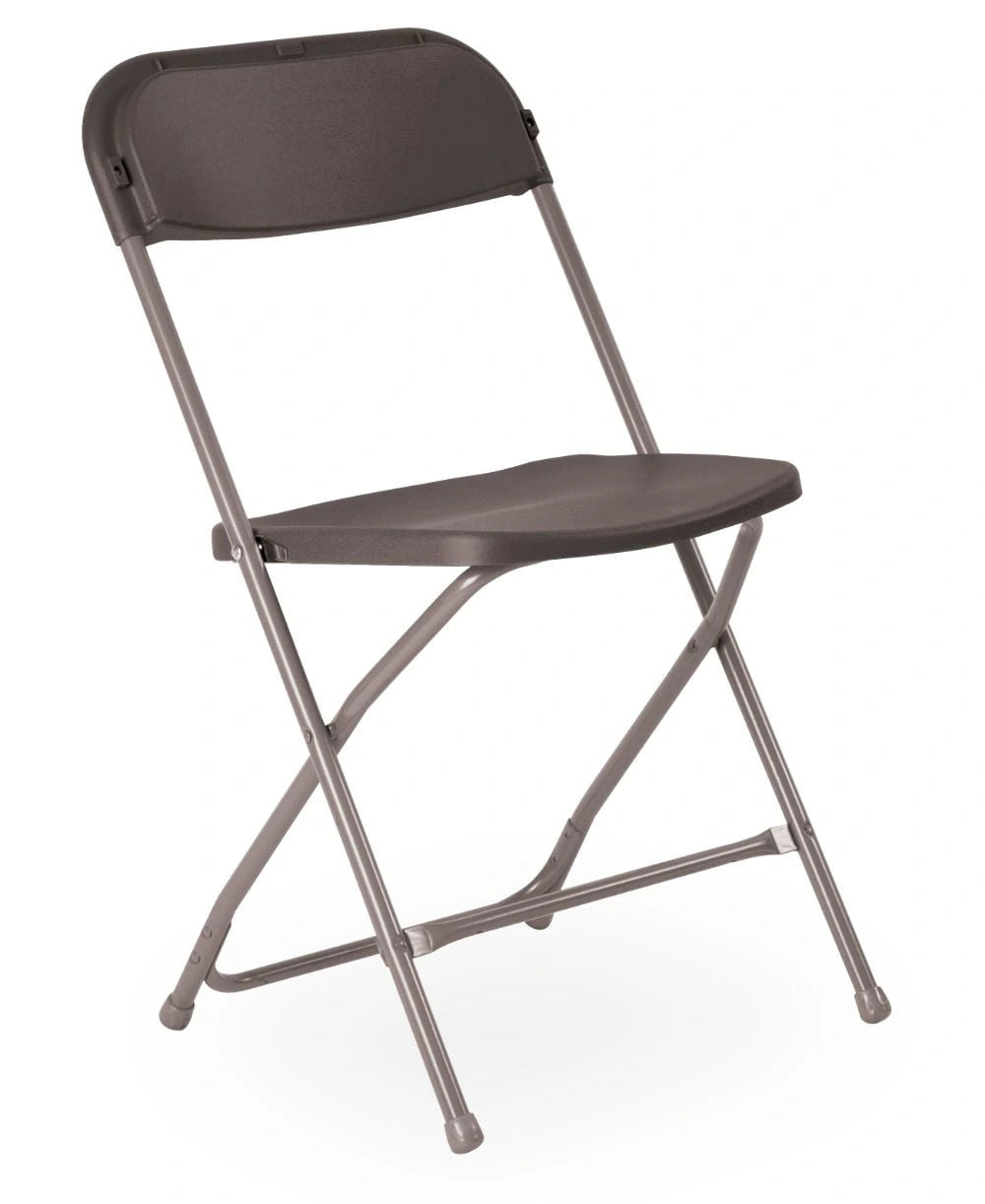 Flat Back Folding Chair - Charcoal