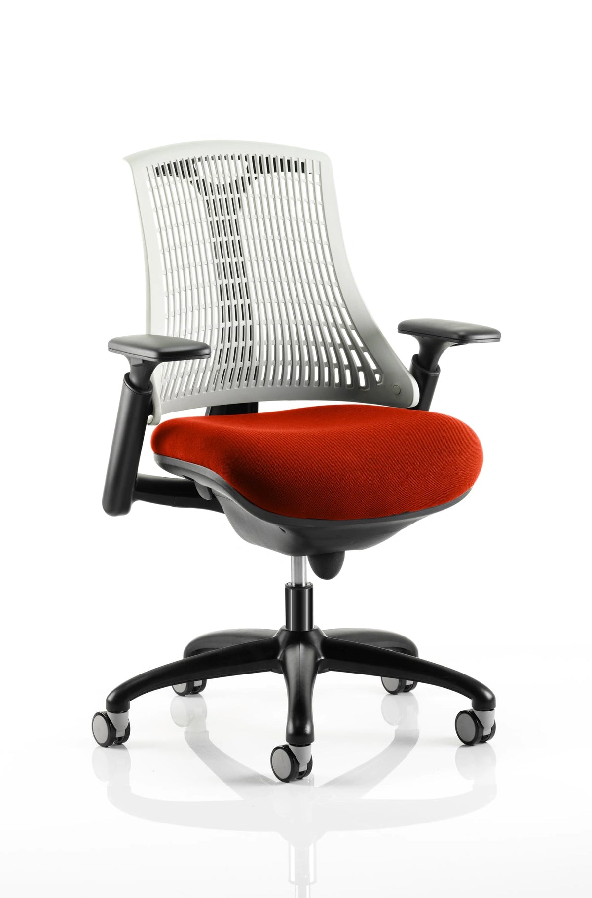 Flex Medium Back Black Frame Task Operator Office Chair With Arms KCUP0761 1