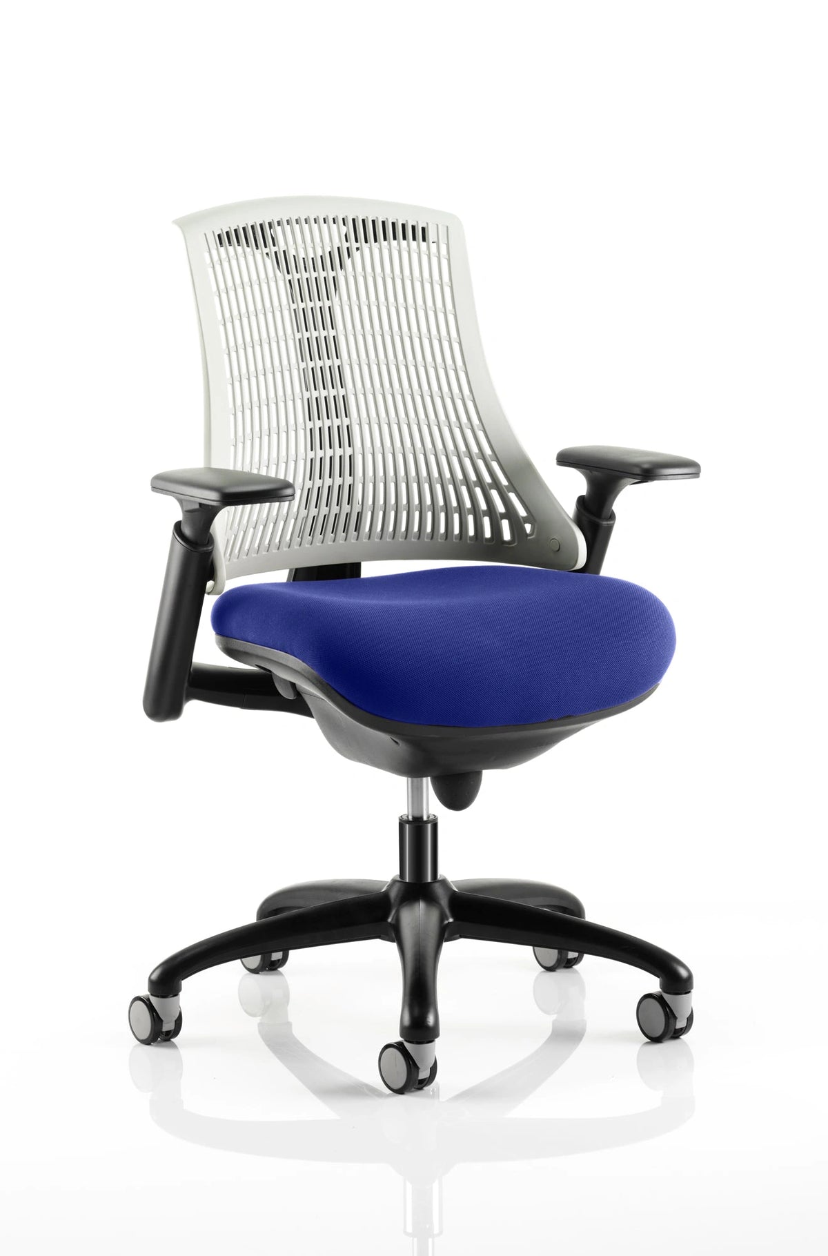 Flex Medium Back Black Frame Task Operator Office Chair With Arms KCUP0763 1