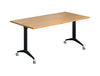 Fliptop 1200mm Training Table with Locking Castors Beech and Black