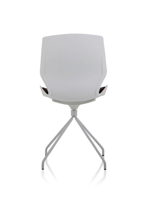 Florence Spindle White Frame Fabric Seat Visitor Chair BR000208 3