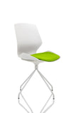 Florence Spindle White Frame Fabric Seat Visitor Chair KCUP1525 2