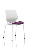 Florence White Frame Fabric Seat Visitor Chair KCUP1537 2