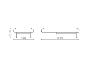 Fora Upholstered Modular Sofa Dimensions