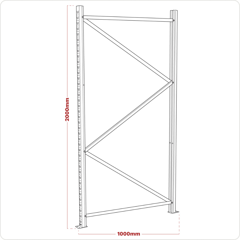 Frame One End 2000x1000mm APR1002 2