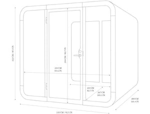 Framery 2Q Meeting Pod Dimensions