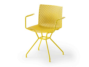 Fuller Stackable Chair In Trestled Base With Armrests