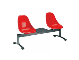 Gaber Harmony Beam Seating With Black Frame And Red Finish