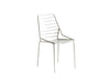Gaber Link Stackable Outdoor Chair Without Armrests In White Metal Finish