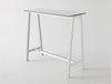 Gaber Step Canteen Table With White Tabletop And White Frame