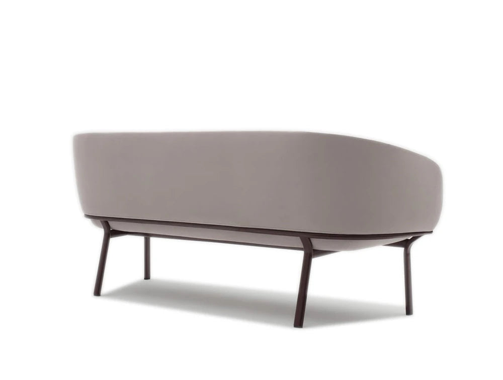 Grace 3 Seater Sofa On 4 Legged Base With White Finish For Canteen