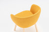 Grace Office Chair with Four Wooden Legs Detail 2