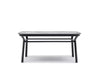 Grace Rectangular Table with Elegant Black Wooden Legs