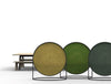 Green Mood Moss Acoustic Circular Free Standing Screen With Matte Black Frame And Lichen Moss Filling