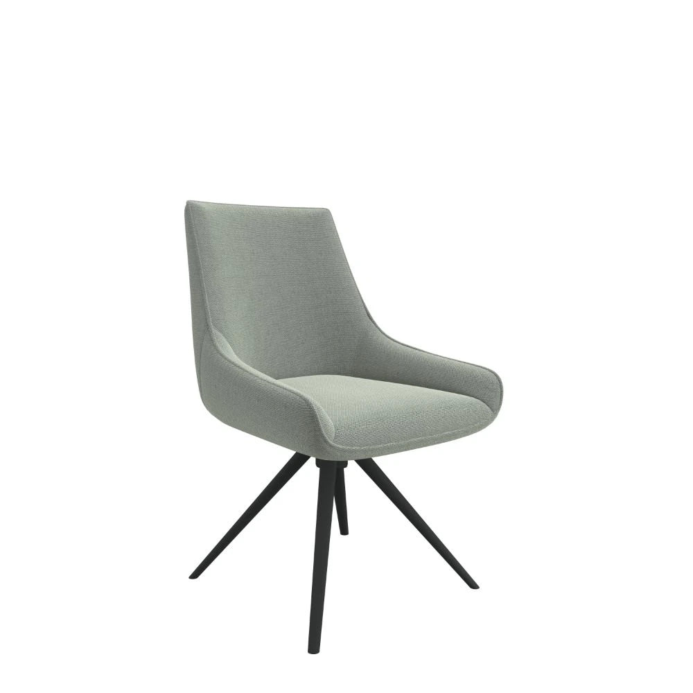 Guise Side Chair with 4-Star Base - Grey/Black