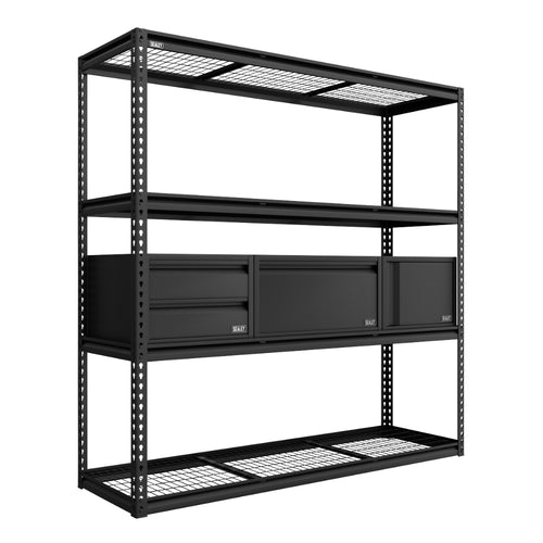 Heavy-Duty Modular Racking Kit with 3 Storage Units
