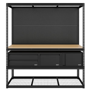 Heavy-Duty Modular Workbench and Racking Kit with 3 Storage Units APMWBCOMBO1 6