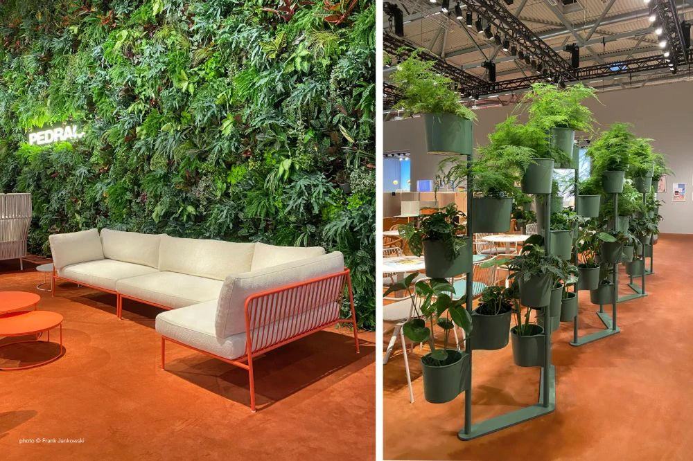 Hevea 5183 Space Partition with Pot Holders in Green