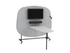 Home Multimedia Mobile Wall For Meeting With Screen Shelf Power Module And Table