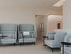 Home Super Comfy Armchair Sofa With Low Or High Shield In Grey For Working Area