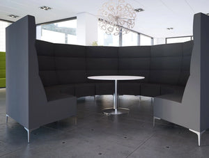 Huddle Modular Circle Seating Pod With Black Finish