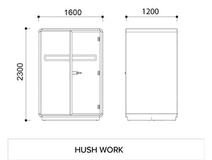 Hush Work Dimensions 1