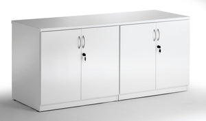 High Gloss 1600mm Credenza Twin Cupboard White Image 2