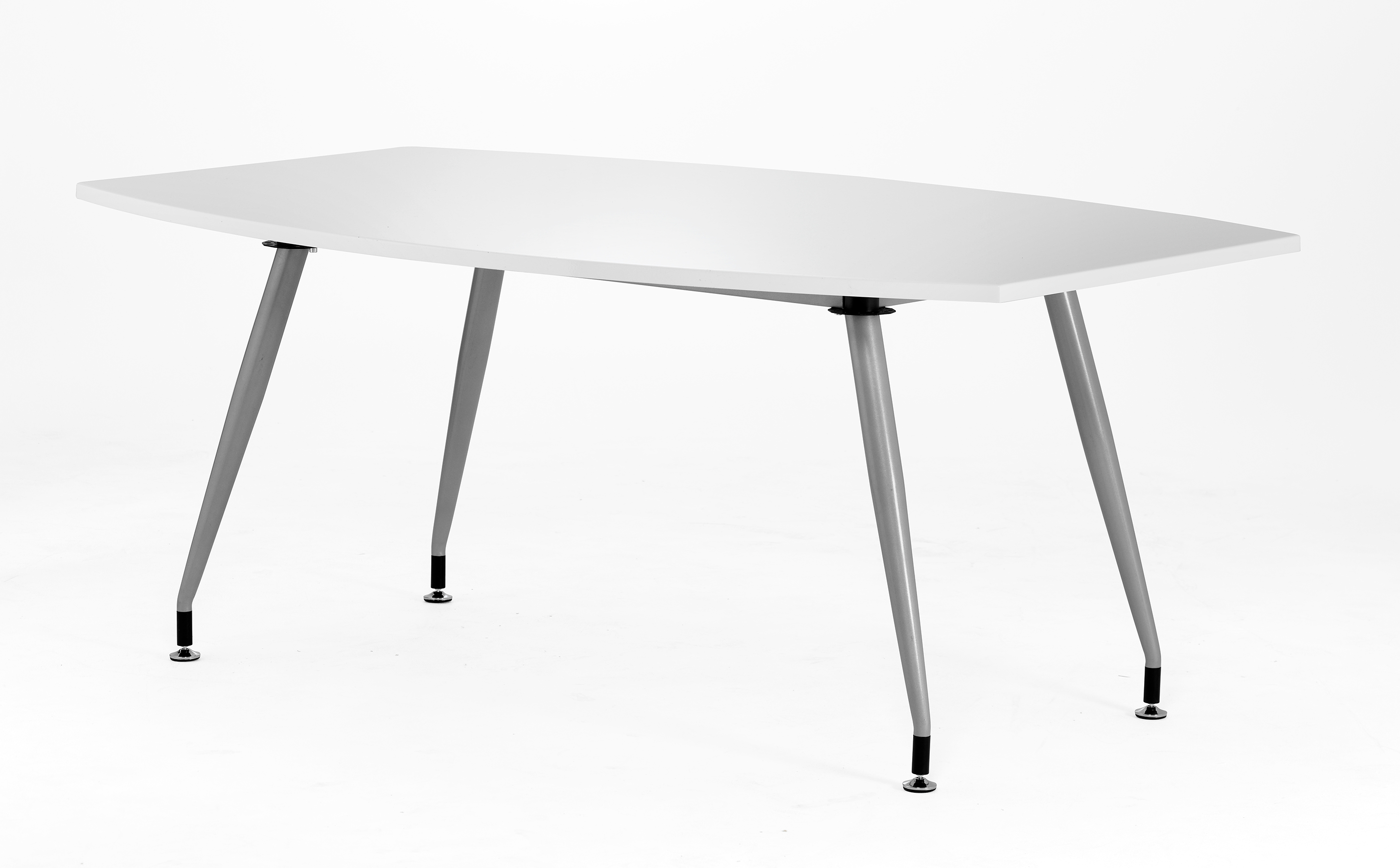 High Gloss 1800mm Writable Boardroom Table Black Top Image 2