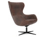 Ilk Tilting Visitor 4 Star Swivel Leather Look Chair