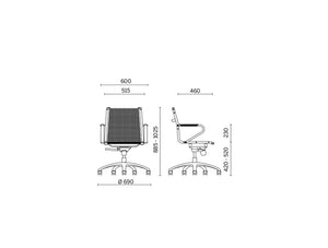 Ice Manager Office Mesh Chair 3 Dimensions