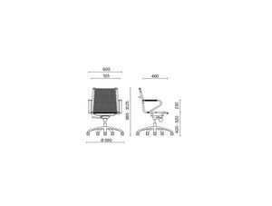 Ice Stool Office Mesh Chair 3 Dimensions