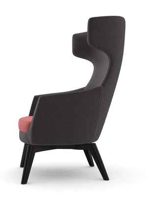 Ikon Lounge Chair Wooden 4 Leg Frame 6