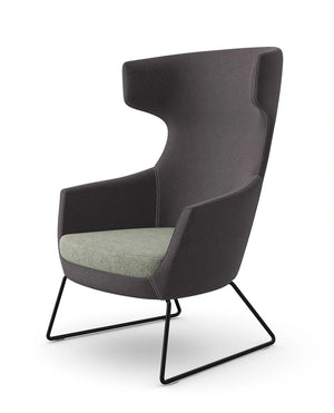 Ikon Lounge Chair With Skid Frame Base 2