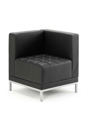 Infinity Modular Corner Unit Sofa Chair Black Soft Bonded Leather BR000198 2