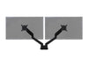 Iris Double Flat Screen Gas Lift Monitor Arms Black