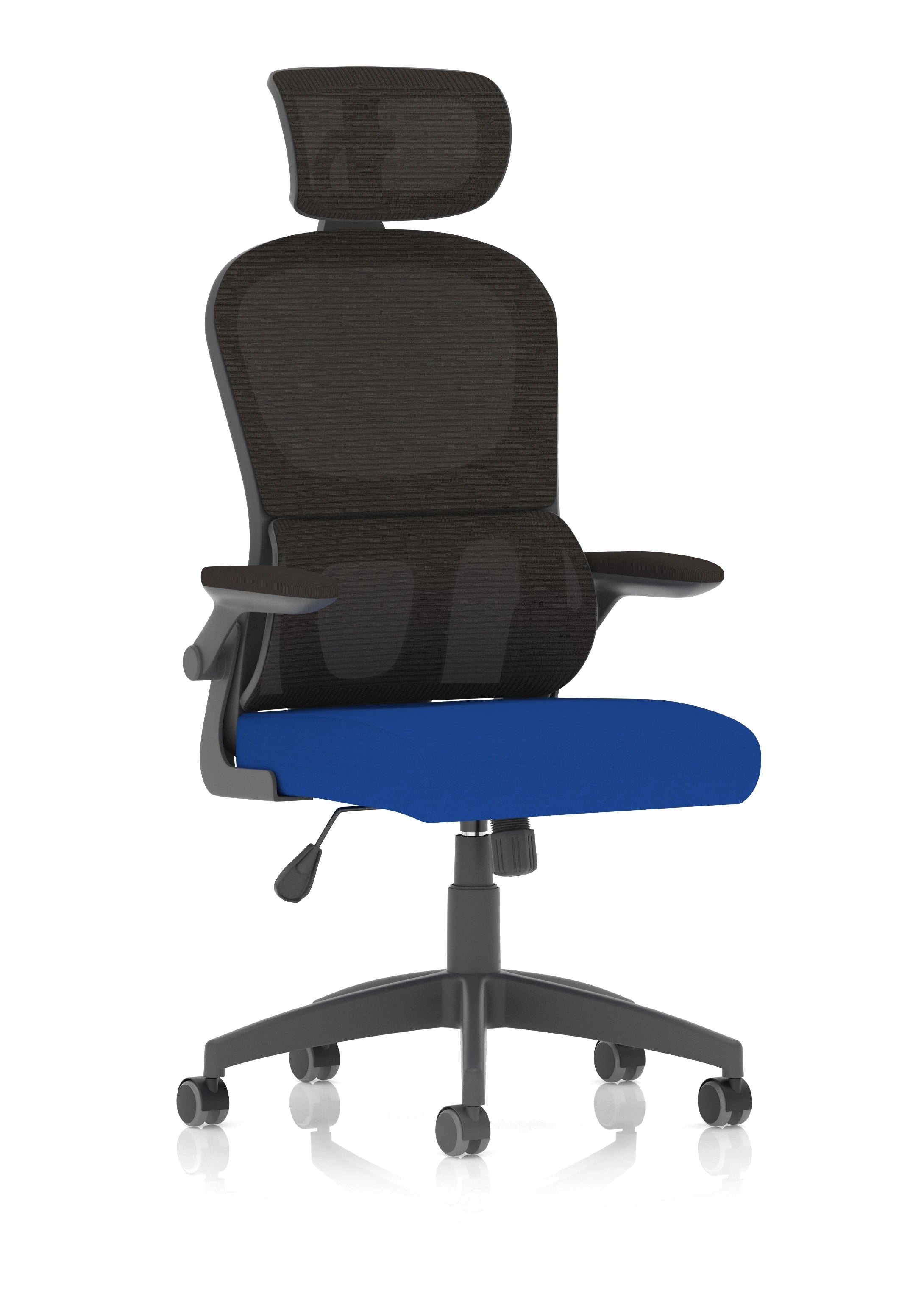 Iris Task Operator Mesh Back Fabric Seat With Headrest KCUP2032 1